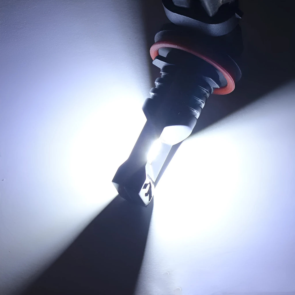 H11 and H8 compatible high-power 80W CSP LED car front fog lamp with aviation aluminium housing.