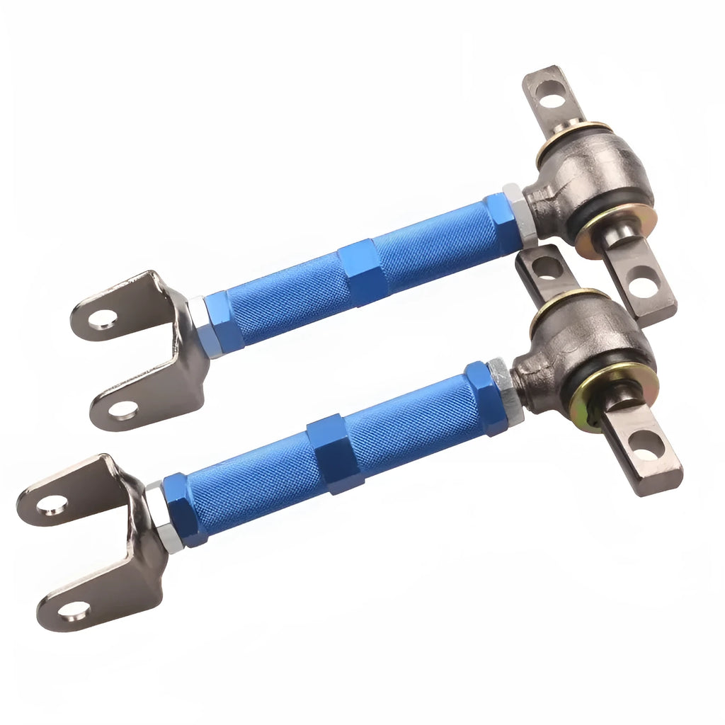 Blue and red aluminium alloy ES bone pull rods for Honda Civic EP3 ES rear wheel recliner modification