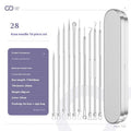 4-piece metal acne needle set with ultra fine pointed tips for precise skincare application