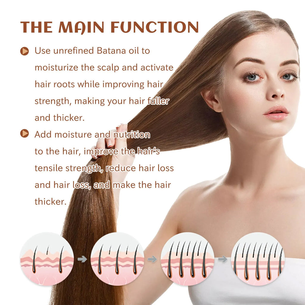 120ml tube of pure Batana oil hair conditioner for straightening and treating split ends