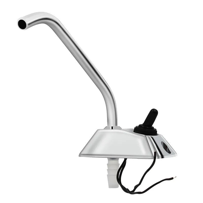 Electronic control RV faucet with rotating spout made from mirror-polished 316 stainless steel