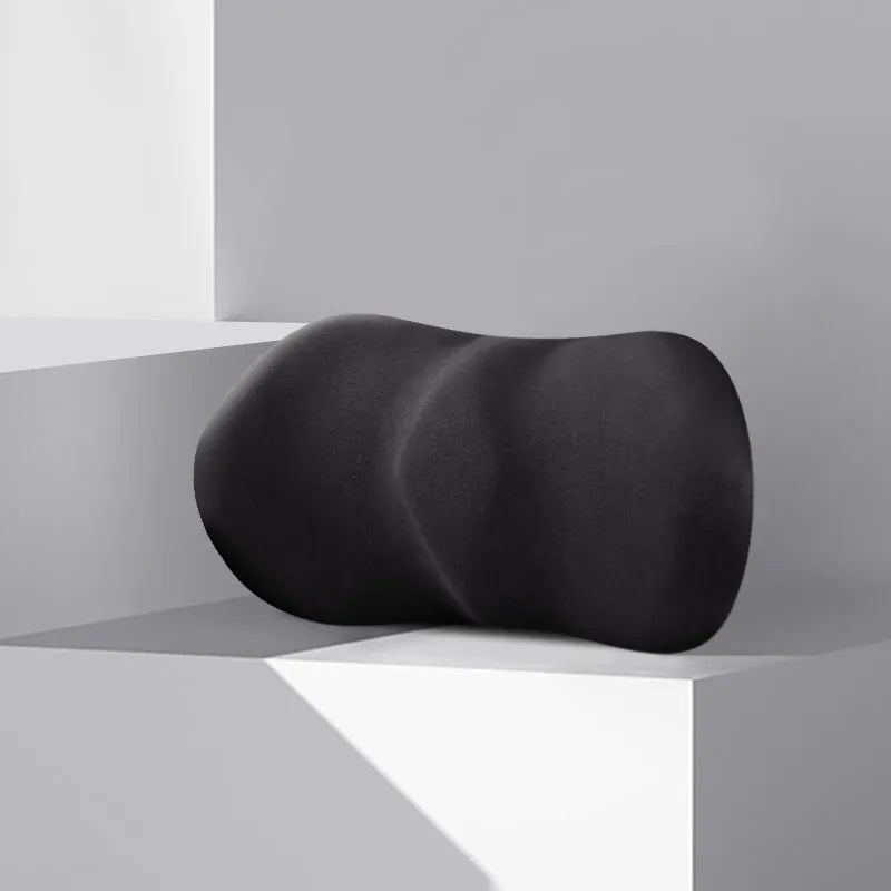 Car headrest pillow and lumbar support cushion set in multiple colour options