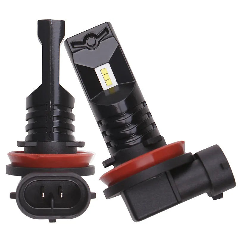 H11 and H8 compatible high-power 80W CSP LED car front fog lamp with aviation aluminium housing.