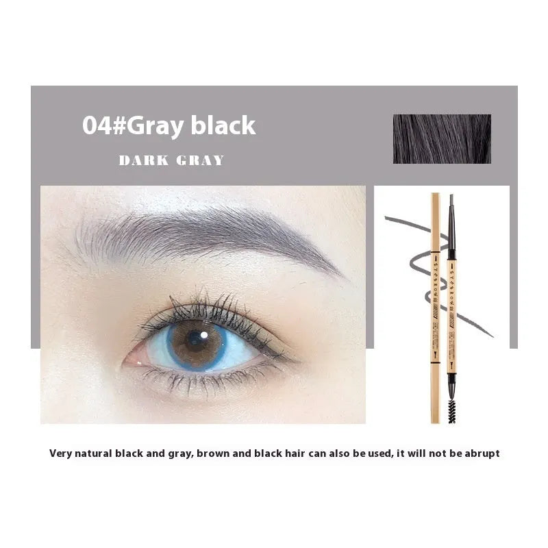 Small gold chopsticks ultra-fine eyebrow pencil in five natural colour shades