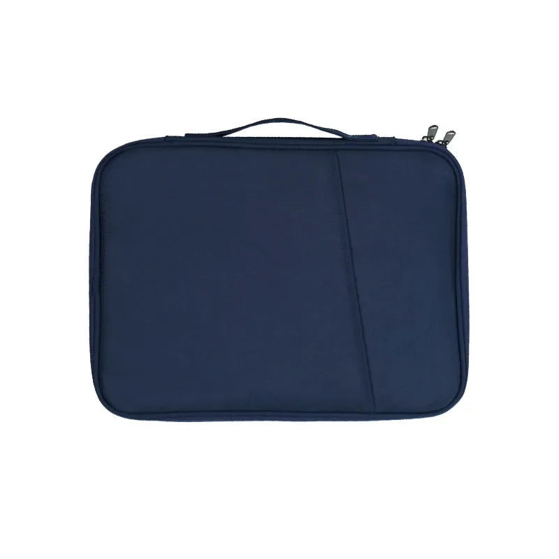 Nylon tablet bag waterproof wear-resistant anti-theft chain detail solid colour black blue gray green pink purple white