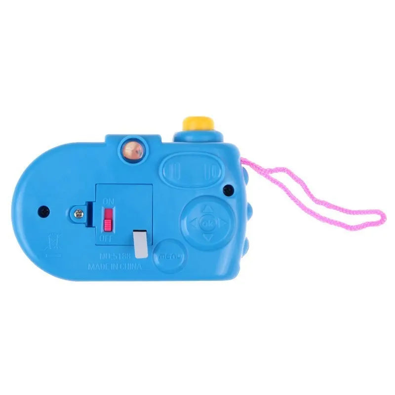 Kids plastic projection camera toy showing animal images for educational play