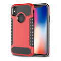 Compatible Apple iPhone dual layer anti drop mobile phone shell in Black colour on white background