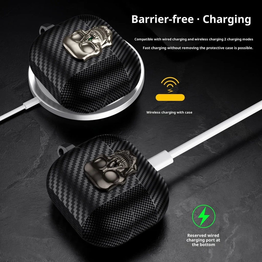 Carbon fibre Bluetooth earphone case with lock buckle for Samsung Buds3 to Buds3pro in black, bronze, gray, gold