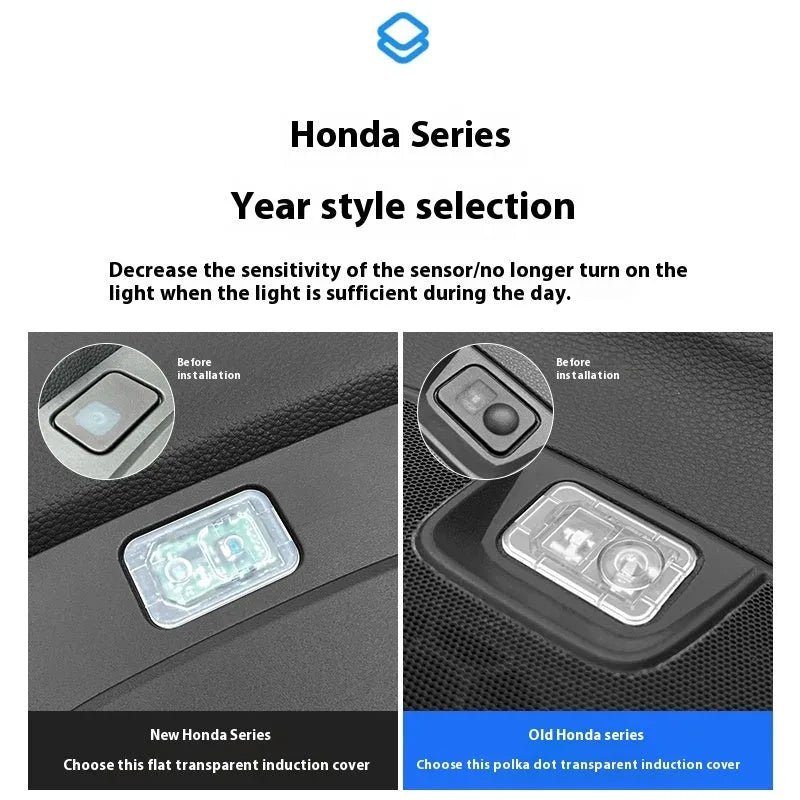 Honda headlight sensor cover plastic transparent polka dot photosensitive hood cap for automotive use