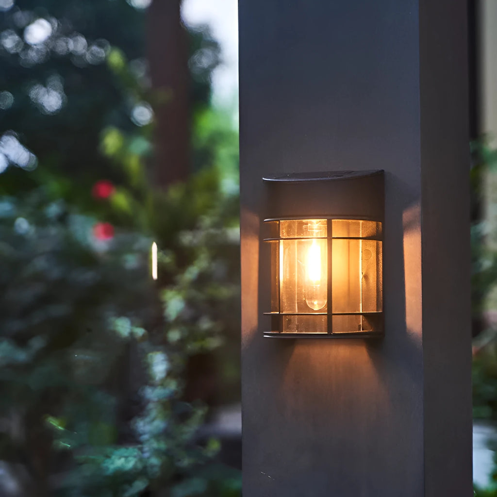Solar outdoor patio balcony garden wall light set warm light IP65 waterproof Tungsten small wall lamp