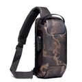 Waterproof Oxford crossbody shoulder bag with USB charging port in multiple colour options
