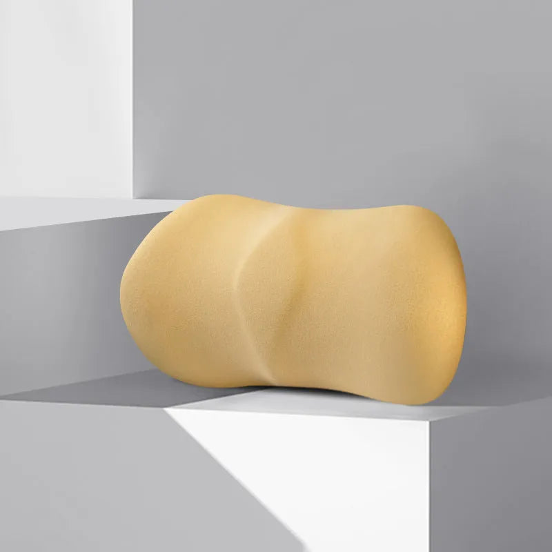 Car headrest pillow and lumbar support cushion set in multiple colour options