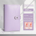 Macaron savings book with imitation leather cover in princess pink colour, 50 sheets