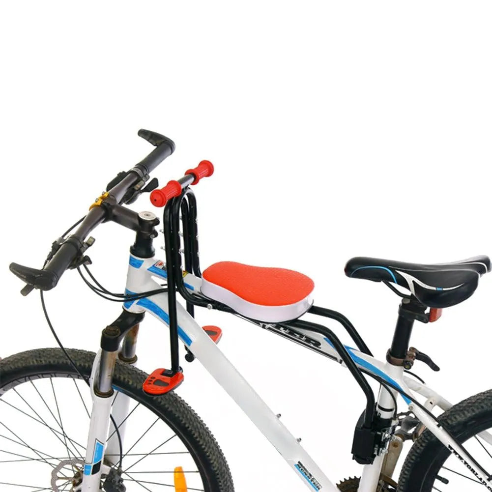 Child seat for bicycle and car made from steel pipe in black colour