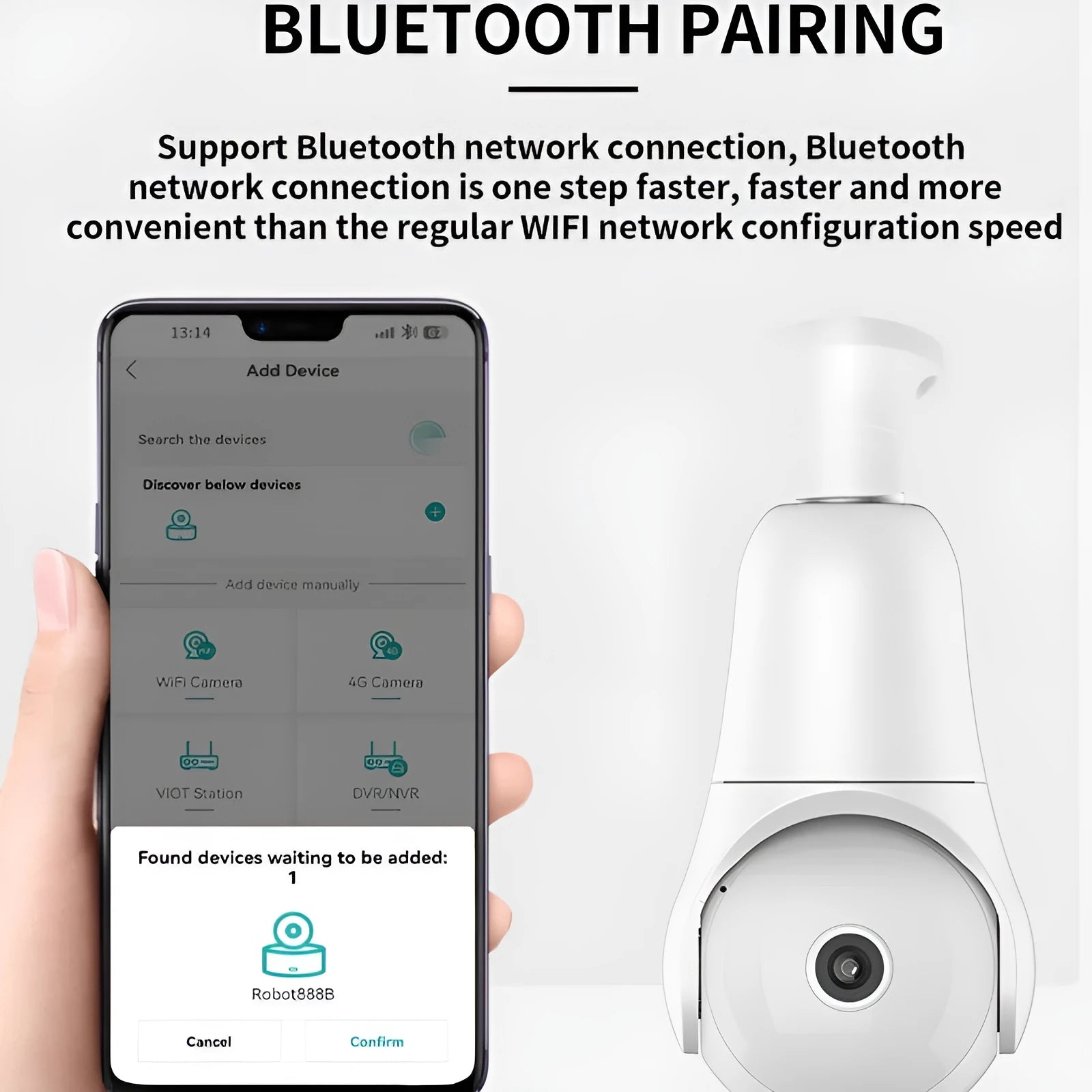 WiFi mobile phone monitoring night vision household bulb camera with dual-light night vision and 3.6mm lens