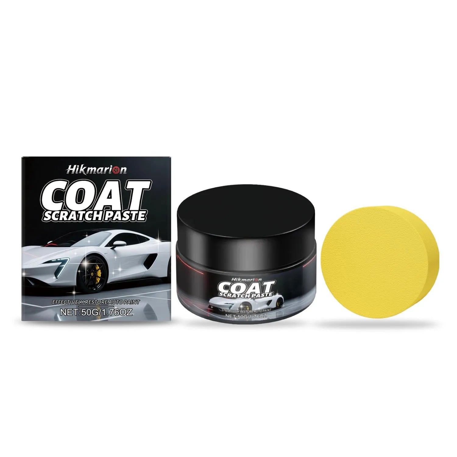 Coat Scratch Paste 50g tube and sponge for car paint scratch repair and polish
