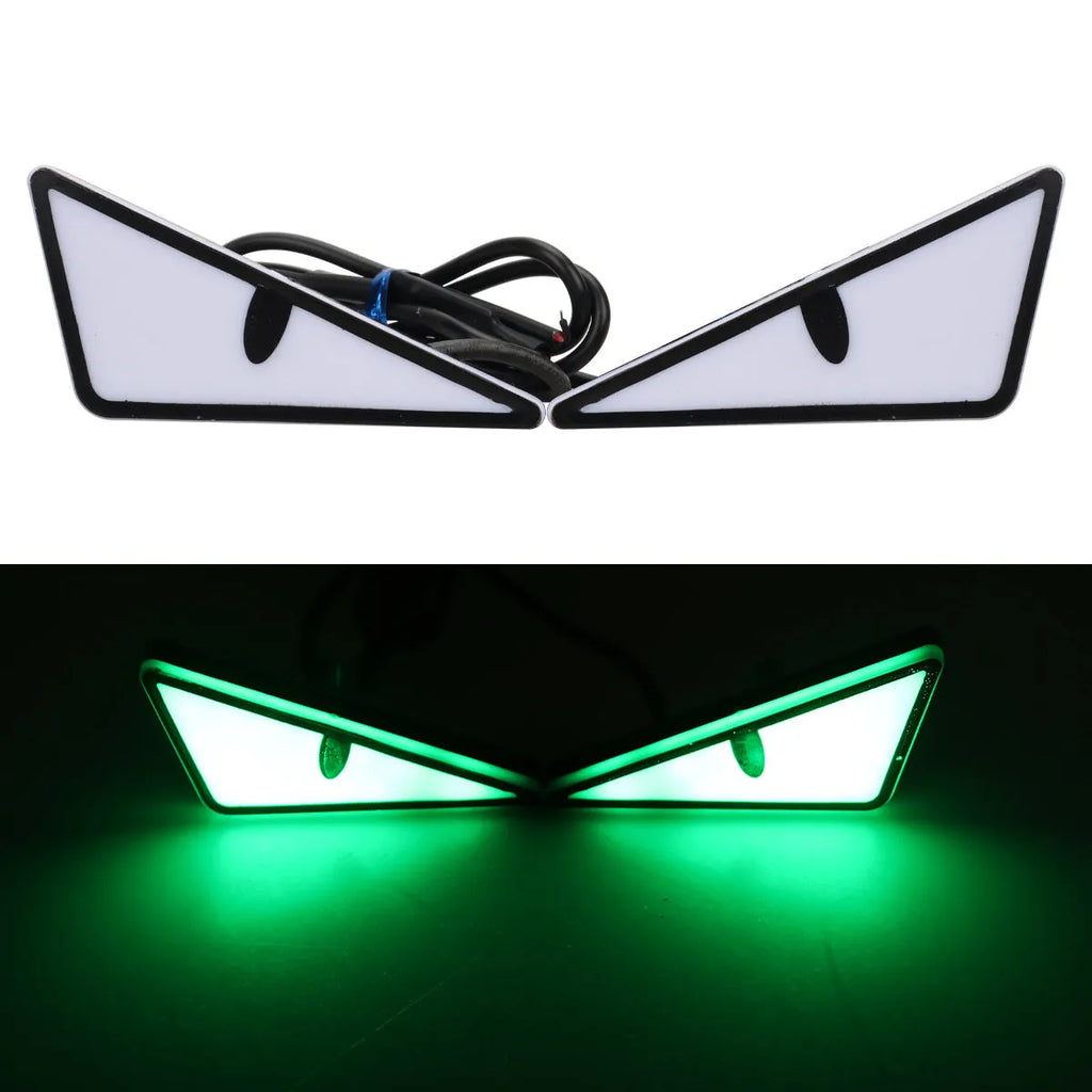 Triangle eyes modified motorcycle decorative lights in plastic, 12V, waterproof, available in five colours