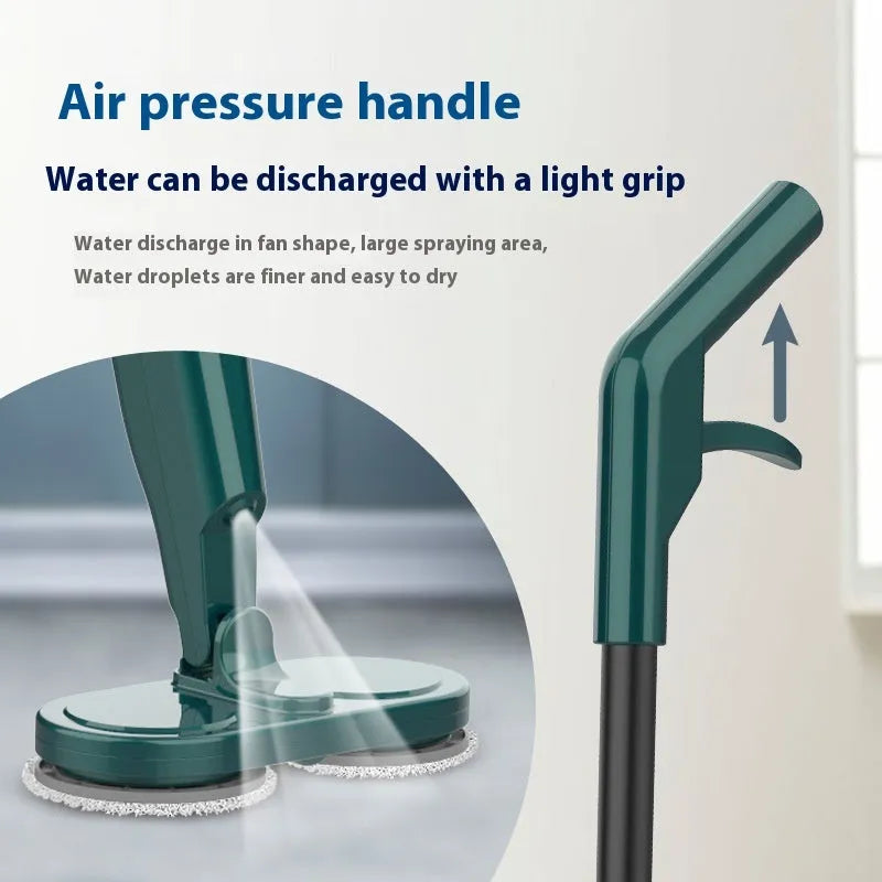 Lazy wireless all-in-one floor cleaning machine for sweeping and mopping in S5 Green colour