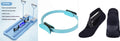 Blue and pink five-in-one fitness board abdominal wheel for home workouts