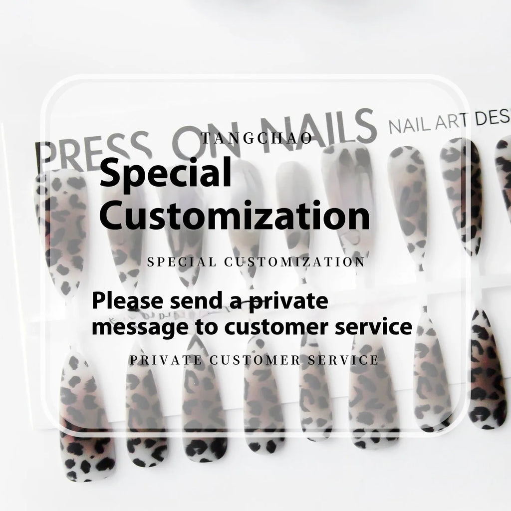 African leopard print long stiletto false nail tips with ultra-thin seamless design, 40 pieces per pack