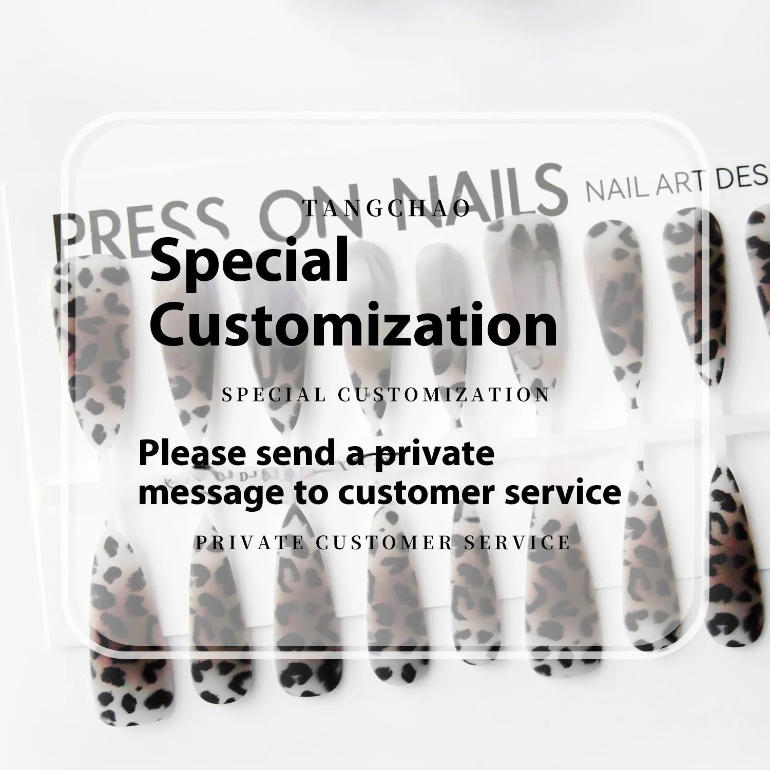 African leopard print long stiletto false nail tips with ultra-thin seamless design, 40 pieces per pack