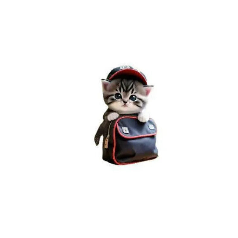 Creative cartoon acrylic flat phone holder with transparent support in milk tea cat design on a desk