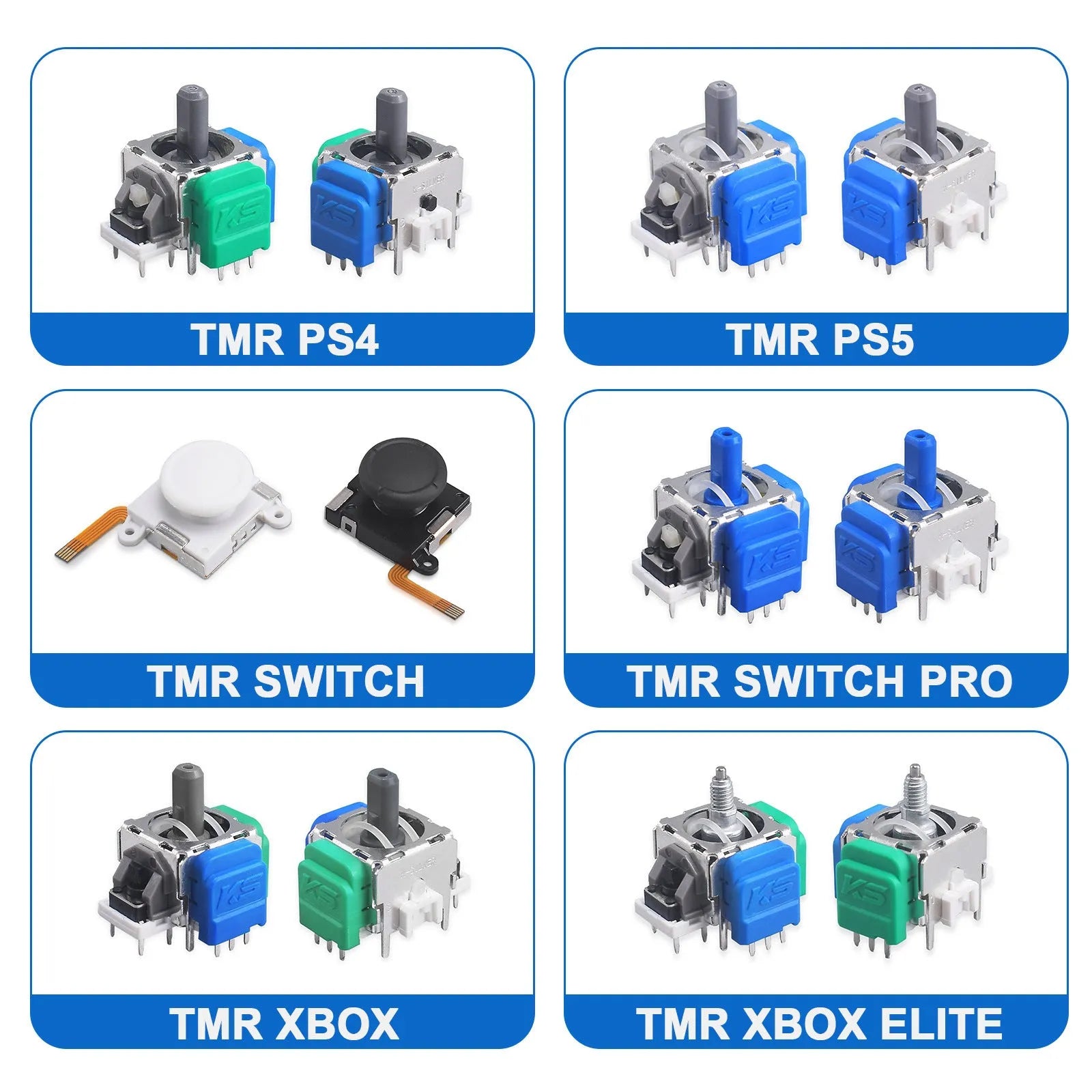 Hall effect electromagnetic joystick replacement module for PS5, PS4, XBOX and Nintendo Switch gamepad repairs
