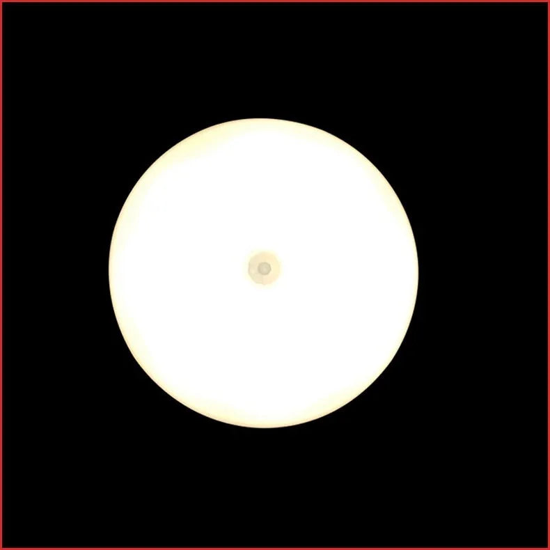 Round small night lamp, 86mm diameter, with side push key and built-in battery