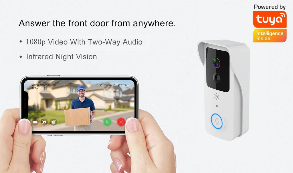 Smart home waterproof HD visual doorbell for outdoor security
