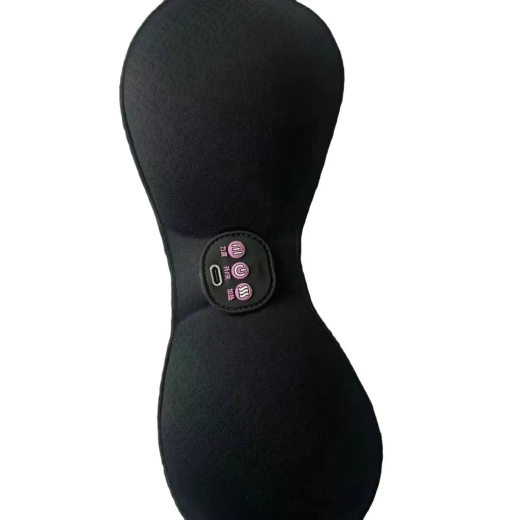 Black silicone chest stickers for electric massager bras with 3-key control