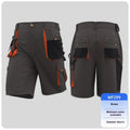 Men's summer casual work shorts in polyester, available in Black and Red, Green Gray, and Brown, sizes S to 3XL