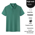 Men women summer polo work lapel t-shirt short sleeve cotton spandex pullover in eight colours sizes M to 4XL