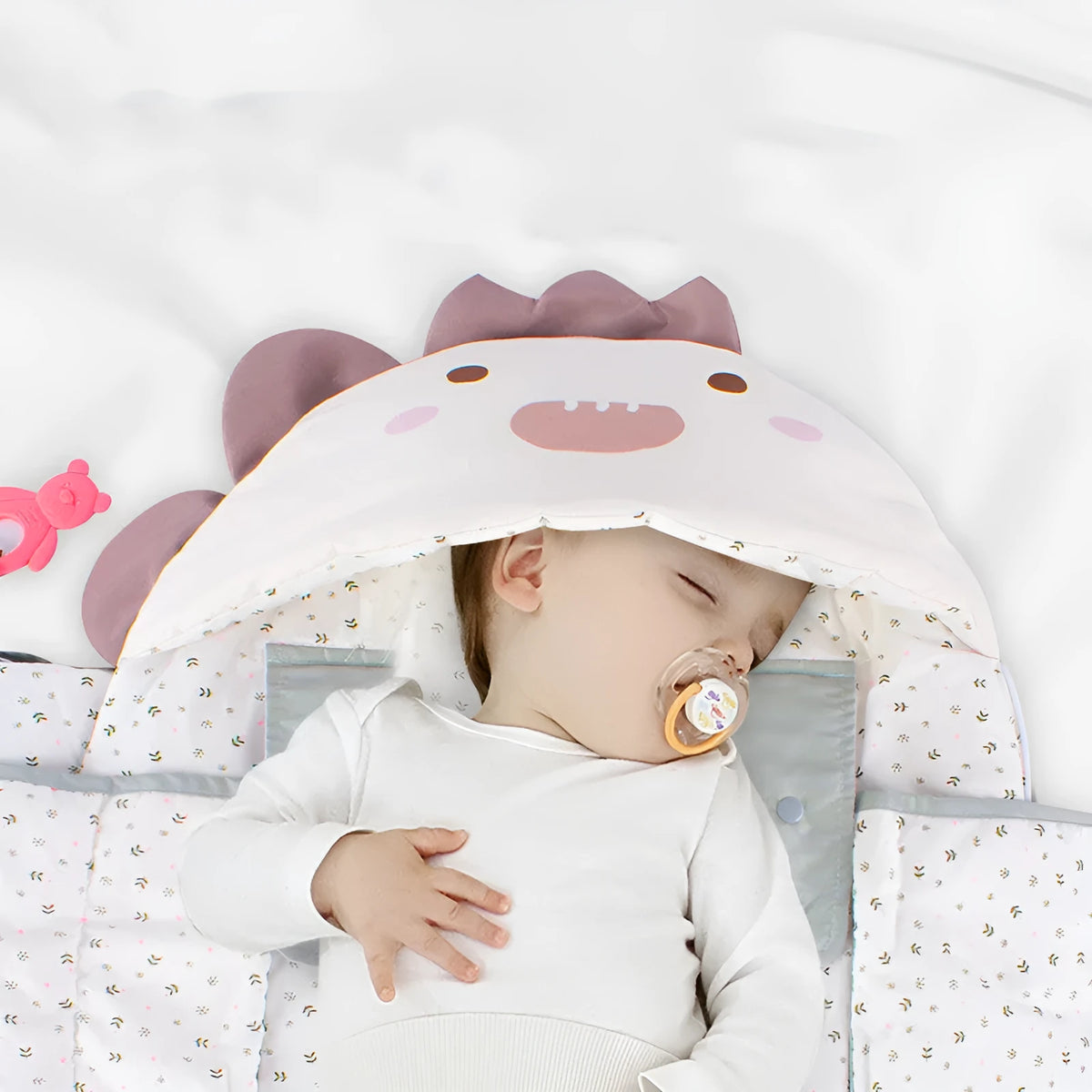Baby anti-shock cotton sleeping bag in green for stroller use 57x86cm