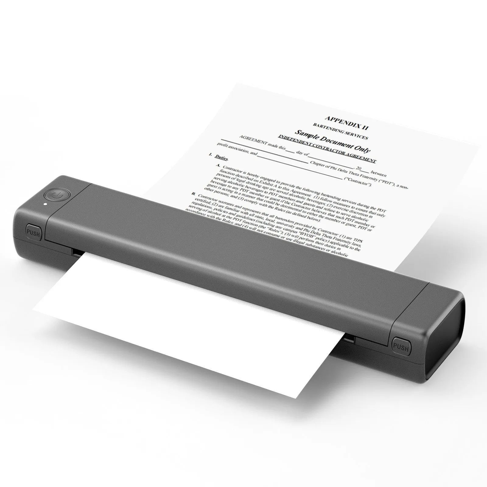 Phomemo M08F white portable A4 thermal printer with Bluetooth wireless connectivity