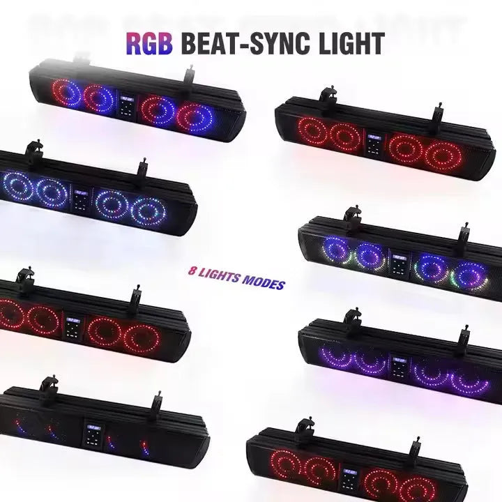 Beach car Bluetooth audio belt speaker system for golf carts and ATVs in three size options.