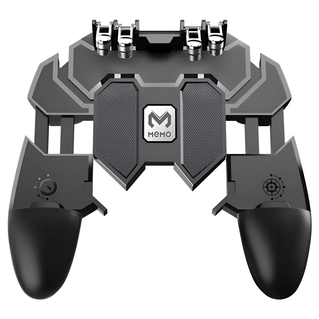 Black AK66 six-finger gamepad for PUBG mobile phone with rotatable lever