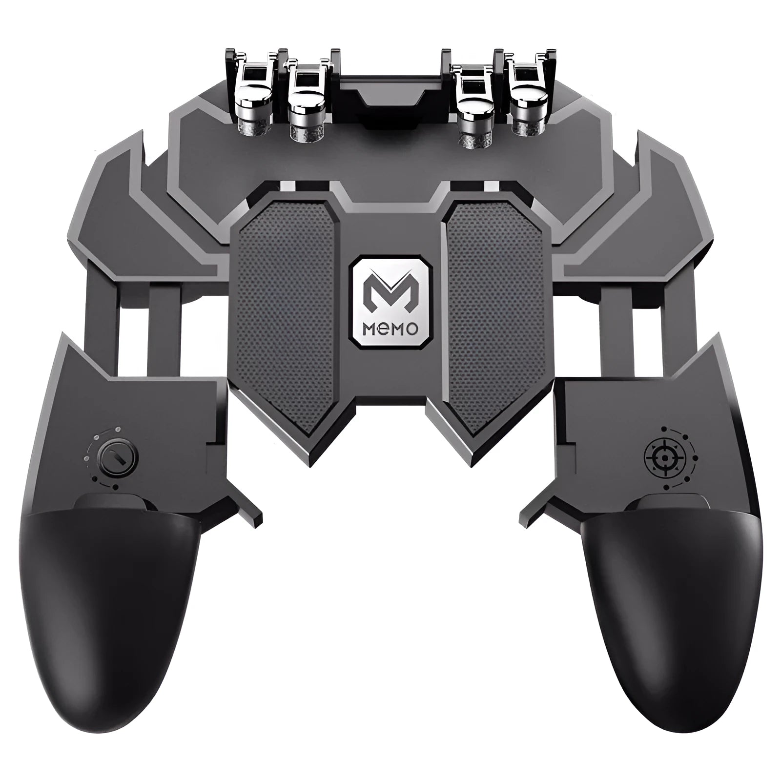 Black AK66 six-finger gamepad for PUBG mobile phone with rotatable lever