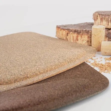 Acorn natural cork wrist mouse pad with carbonized surface, 210 x 265 mm, in colour option A