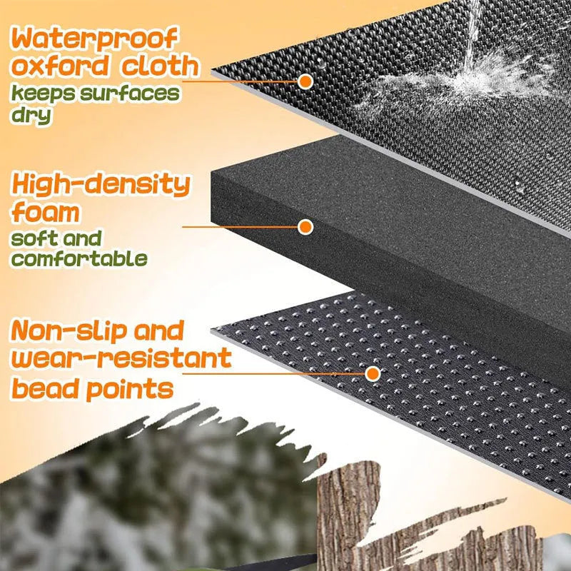 Camouflage heating cushion made of Oxford cloth for outdoor stadium seating, size 40x32x7cm