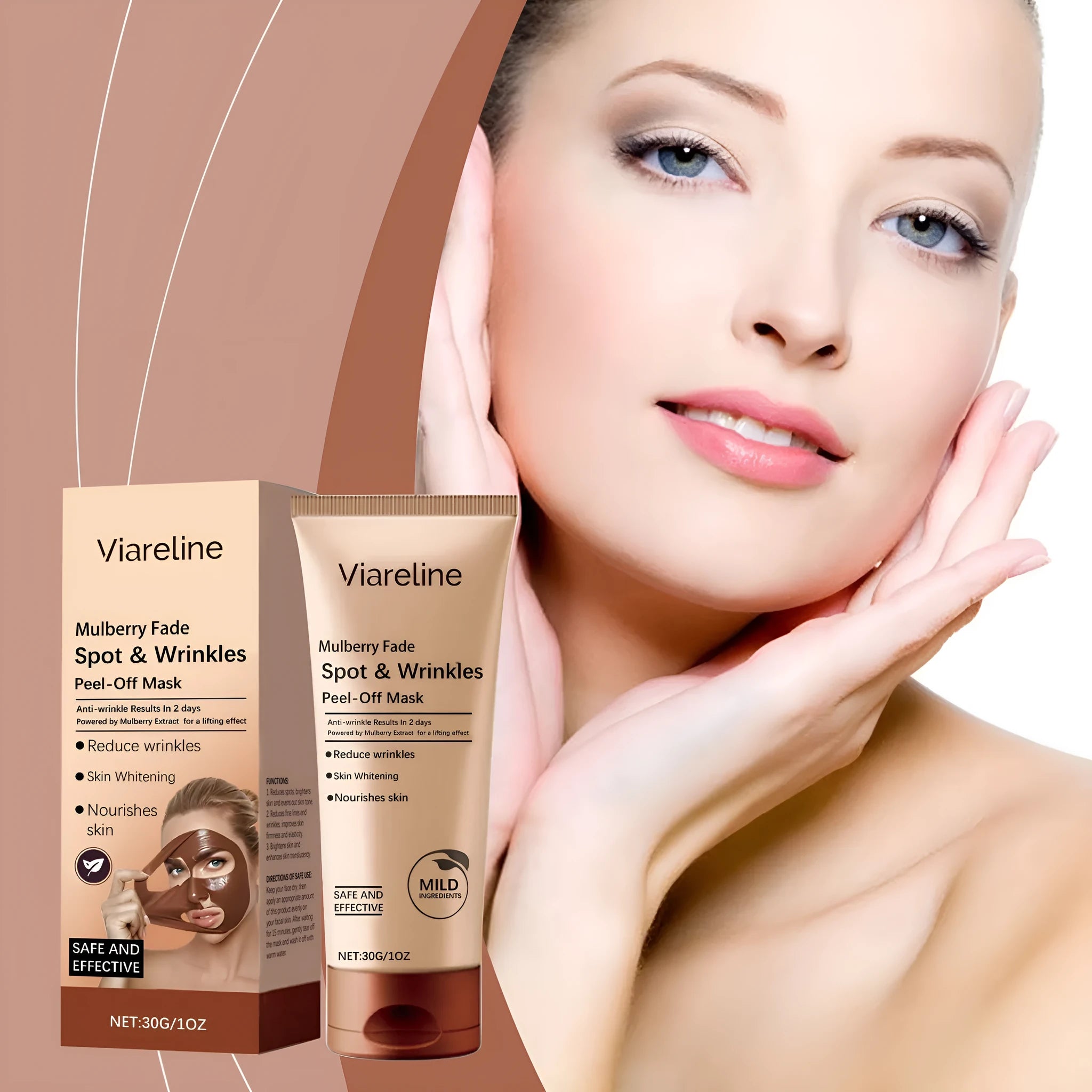 30g facial mask with collagen and arbutin for wrinkle reduction and skin brightening