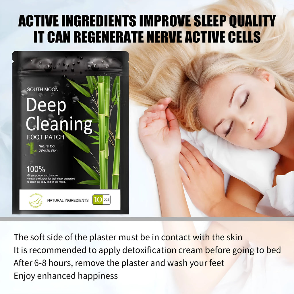 Natural foot patch detox pack of 10 patches for physical stress relief and fatigue reduction