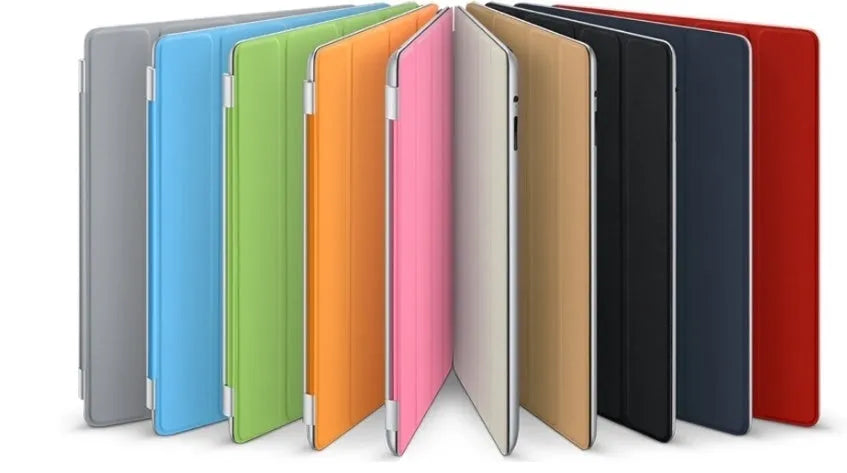 iPad Mini smart cover case in blue with textured matte finish and folding stand