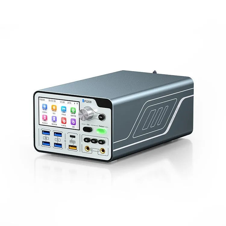 Smart 320W voltage regulator power meter with display screen and communication ports for device testing