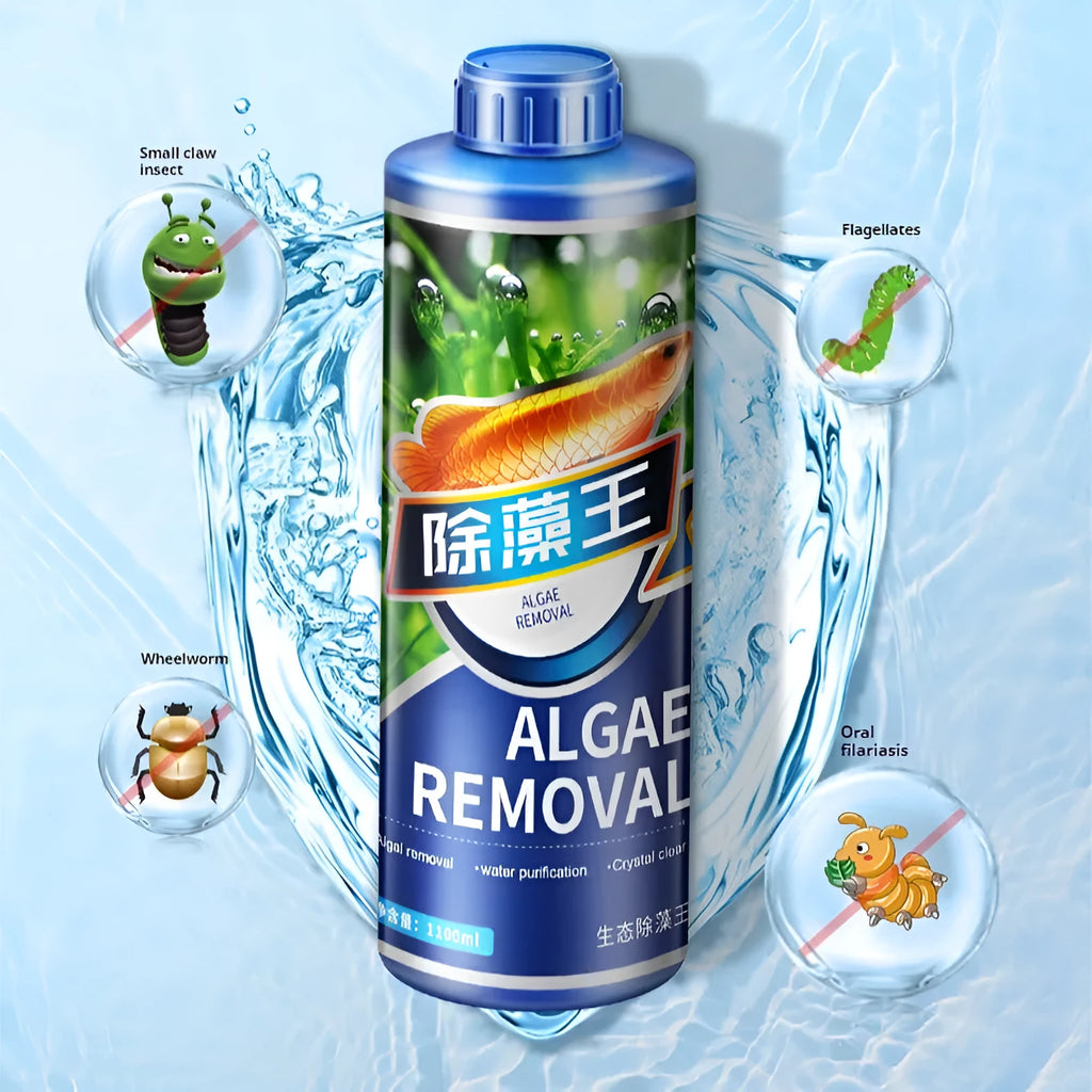 Ecological algae removal king liquid algaecide bottle for fish tanks and ponds in 300ml, 700ml, 1100ml sizes
