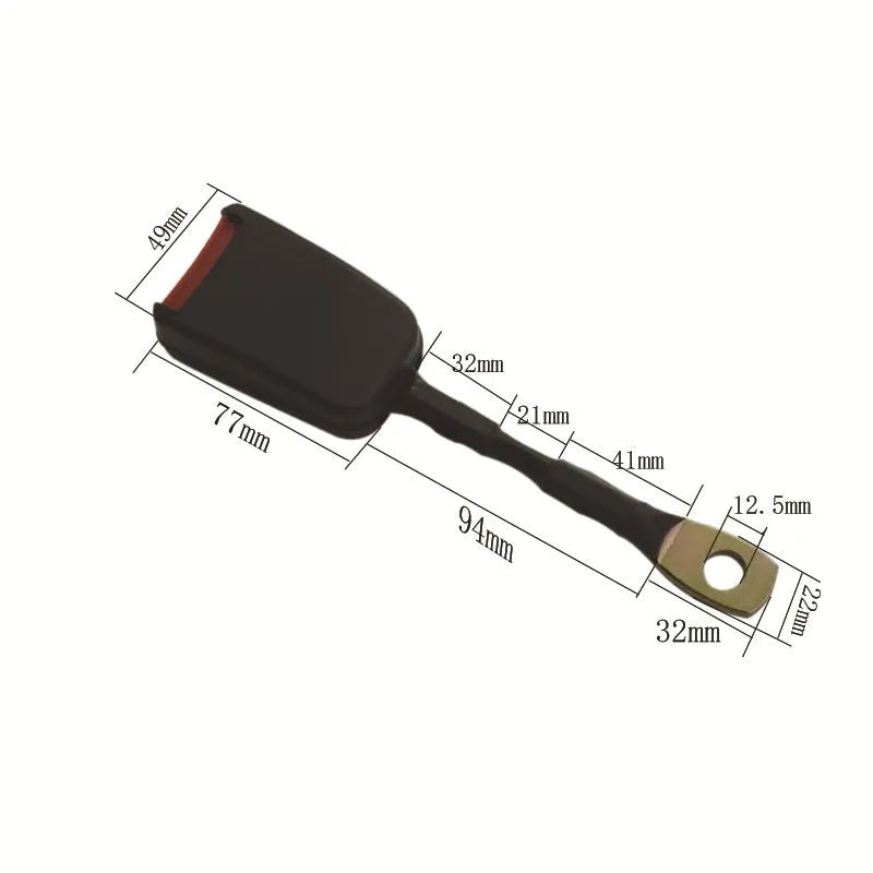 Car seat belt socket buckle with 20cm steel wire base for 21cm insert width vehicles