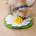 Dog sniffing pad toy made of soft plush fabric in photo colour for interactive enrichment