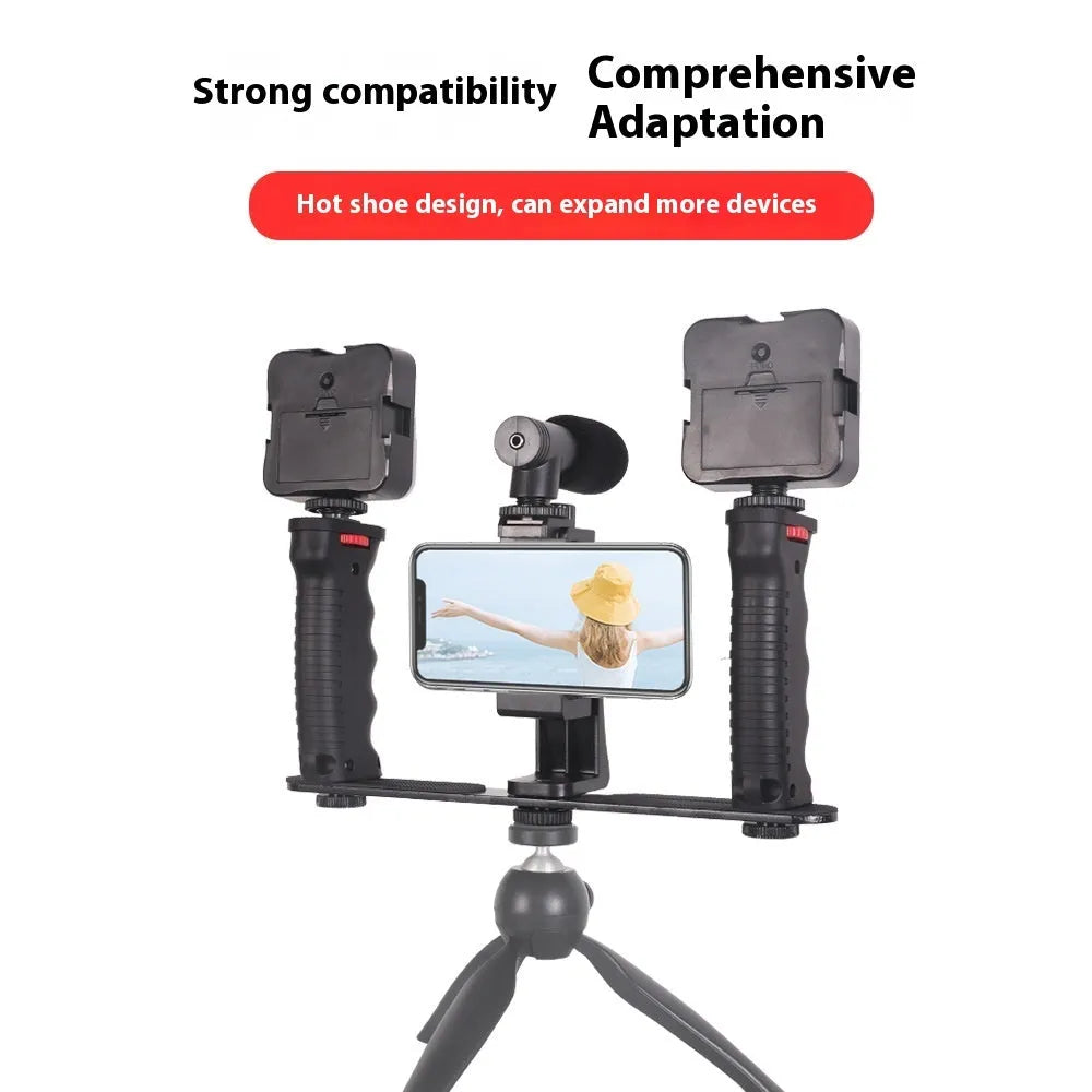Handheld stabiliser revolving cloud platform bracket with mobile phone rabbit cage frame in ABS, 165g