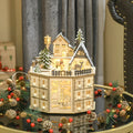 Wooden Christmas 24-day countdown advent music calendar ornament for home and office display