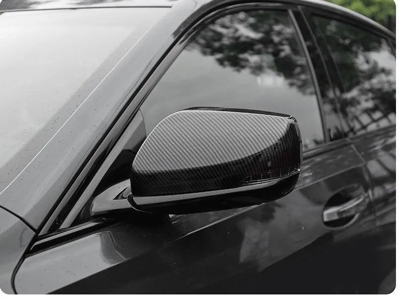 Cadillac CT5 CT6 carbon fibre pattern rearview mirror covers in ABS construction