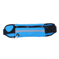 Nylon fitness waist bag with zippered anti-theft pocket in slim 20x10cm horizontal square shape